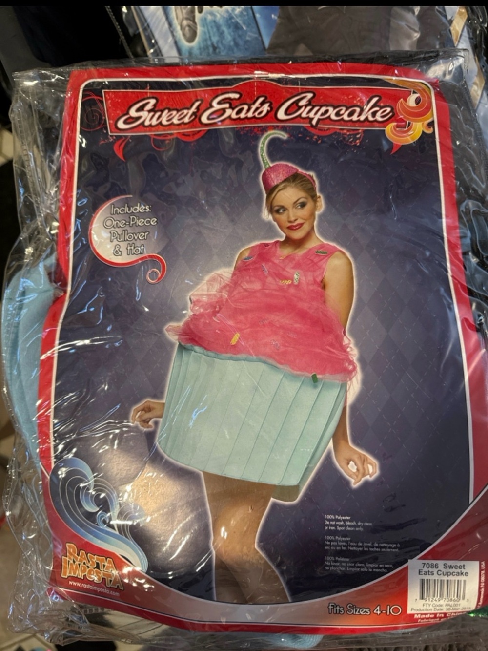 Sweet Eats Cupcake Women Costume - Pink & Light Blue
